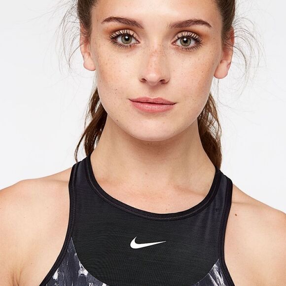 Nike Swoosh Mesh Sports Bra Black White  Support S - Picture 6 of 11